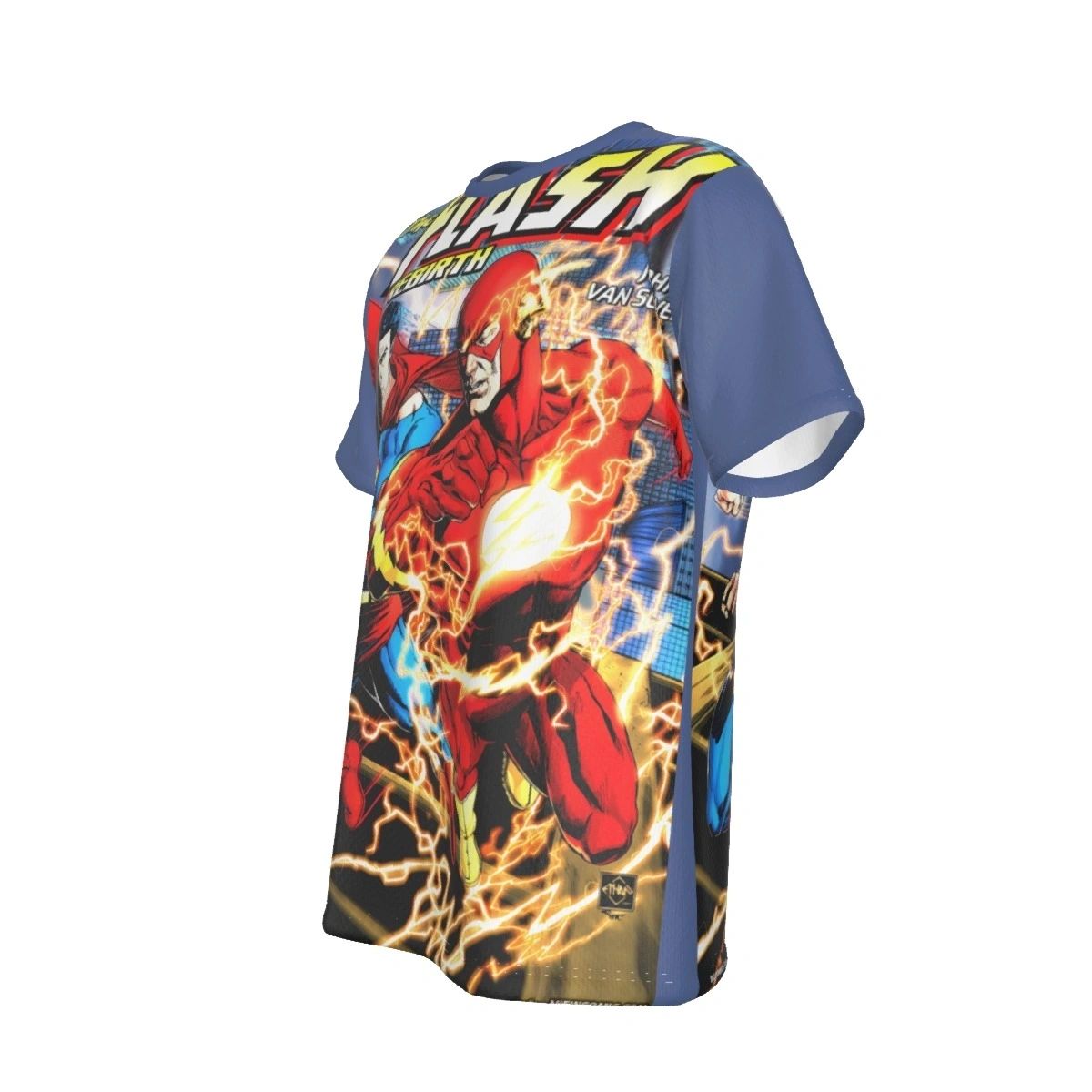 FLASH 3 REBIRTH ALL OVER PRINT SHIRT AND TANK - SUPERMAN VS FLASH RACE