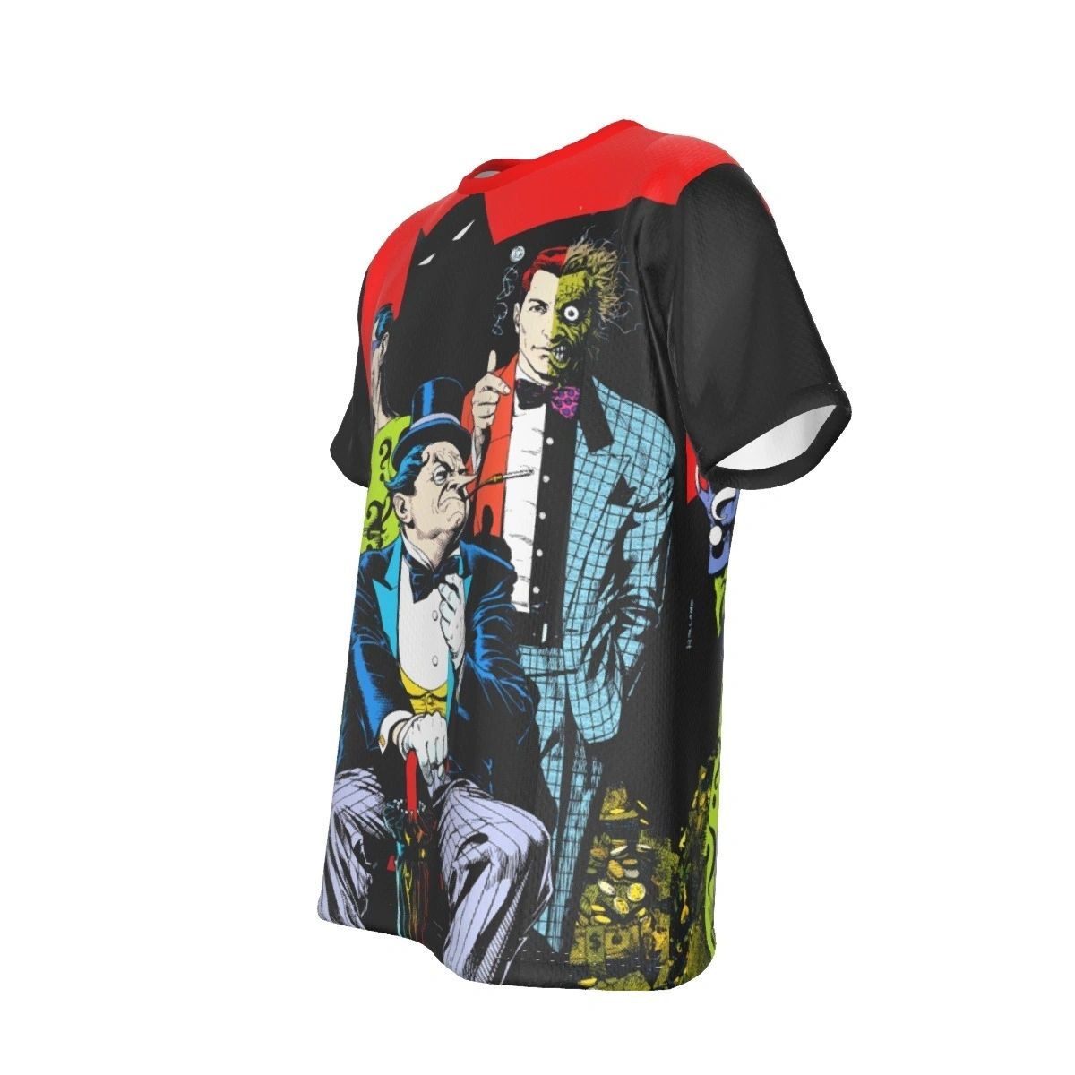 SECERT ORIGINS 1 ALL OVER PRINT SHIRT AND TANK - TWO-FACE - RIDDLER - PENGUIN