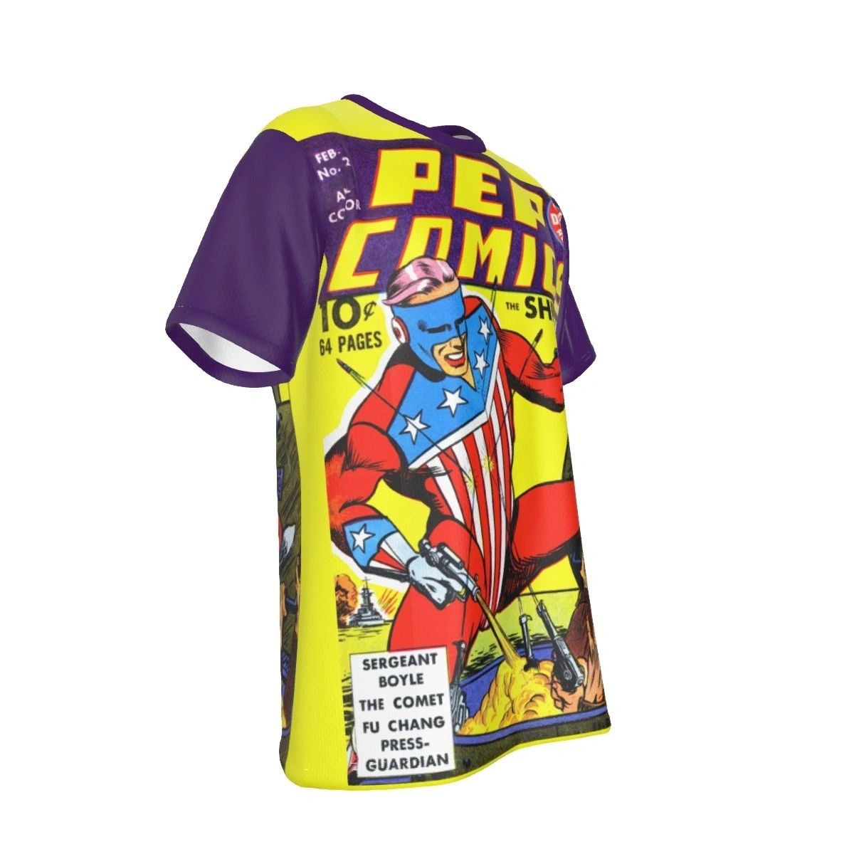 PEP COMICS 2 ALL OVER PRINT SHIRT AND TANK - THE SHEILD