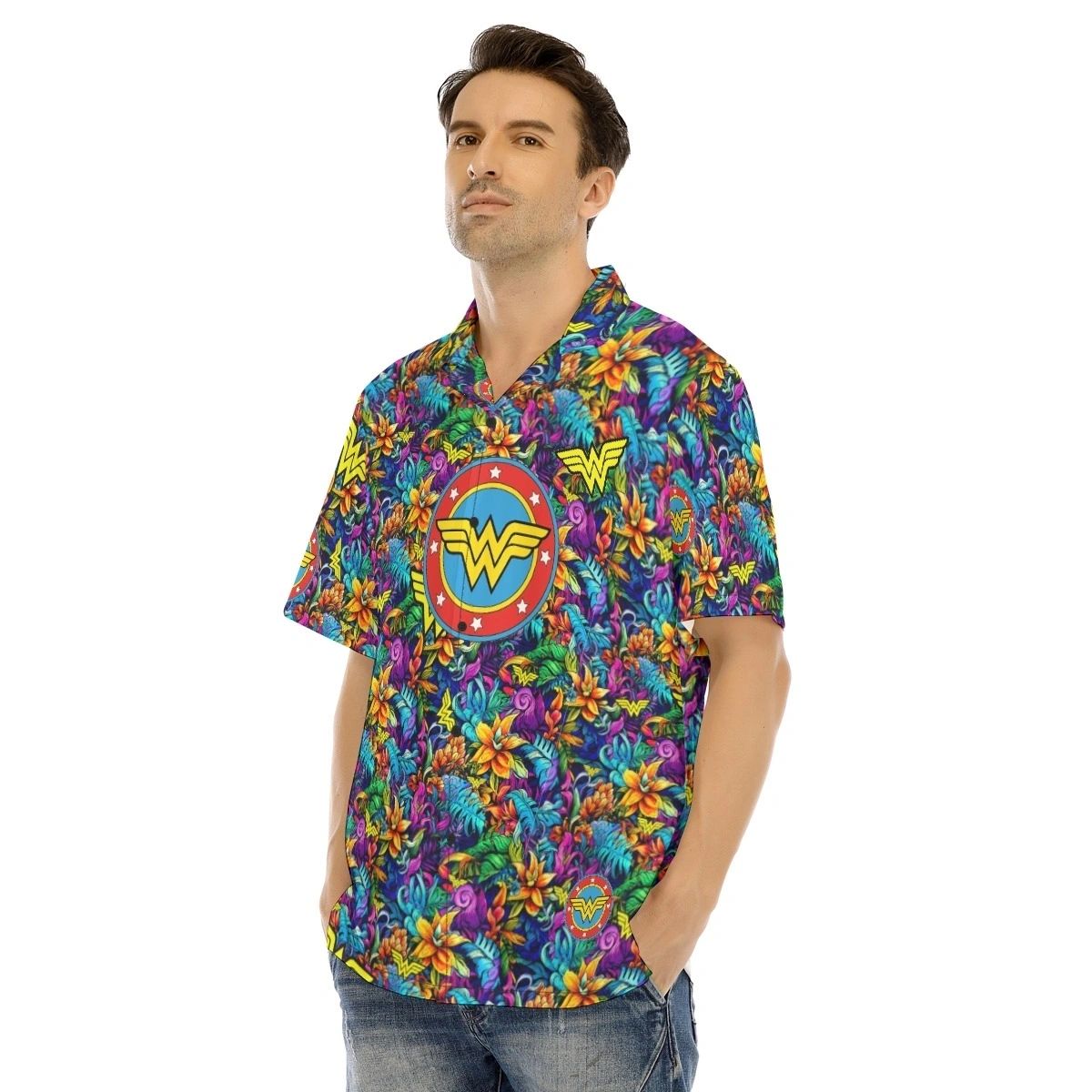 WONDER WOMAN HAWAIIAN SHIRT - ALL OVER PRINT