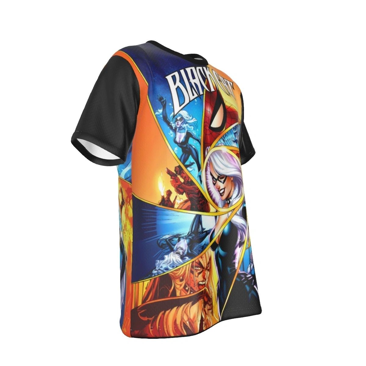 BLACK CAT 9 LIVES ALL OVER PRINT SHIRT AND TANK