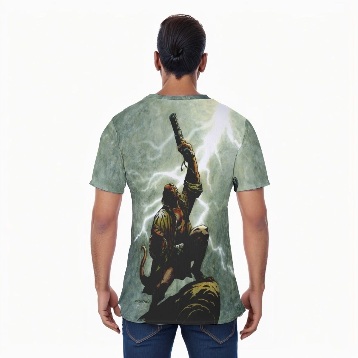 HELLBOY ALL OVER PRINT SHIRT AND TANK- WRIGHTSON ART