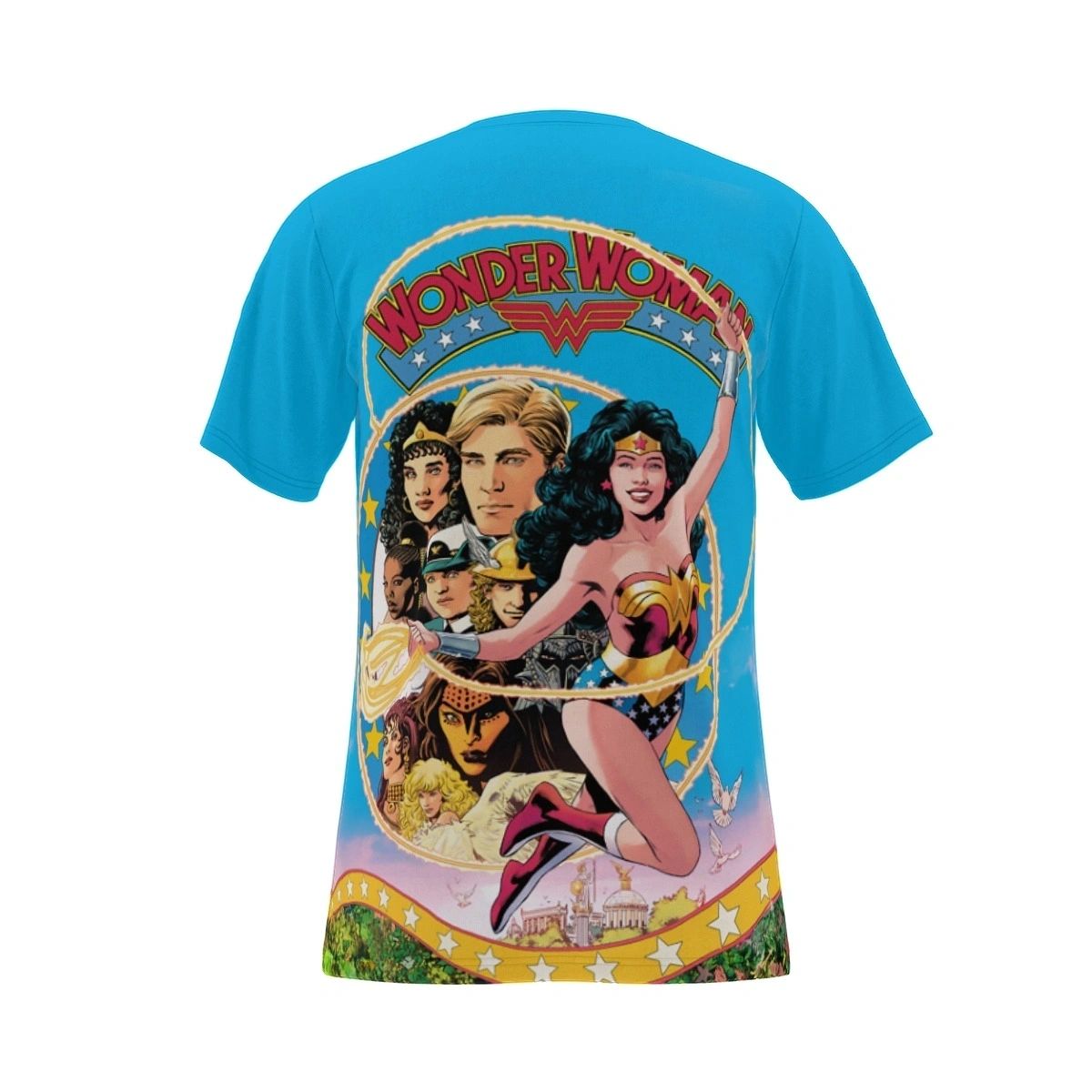 WONDER WOMAN 80TH ANNY ALL OVER PRINT SHIRT AND TANK-#4