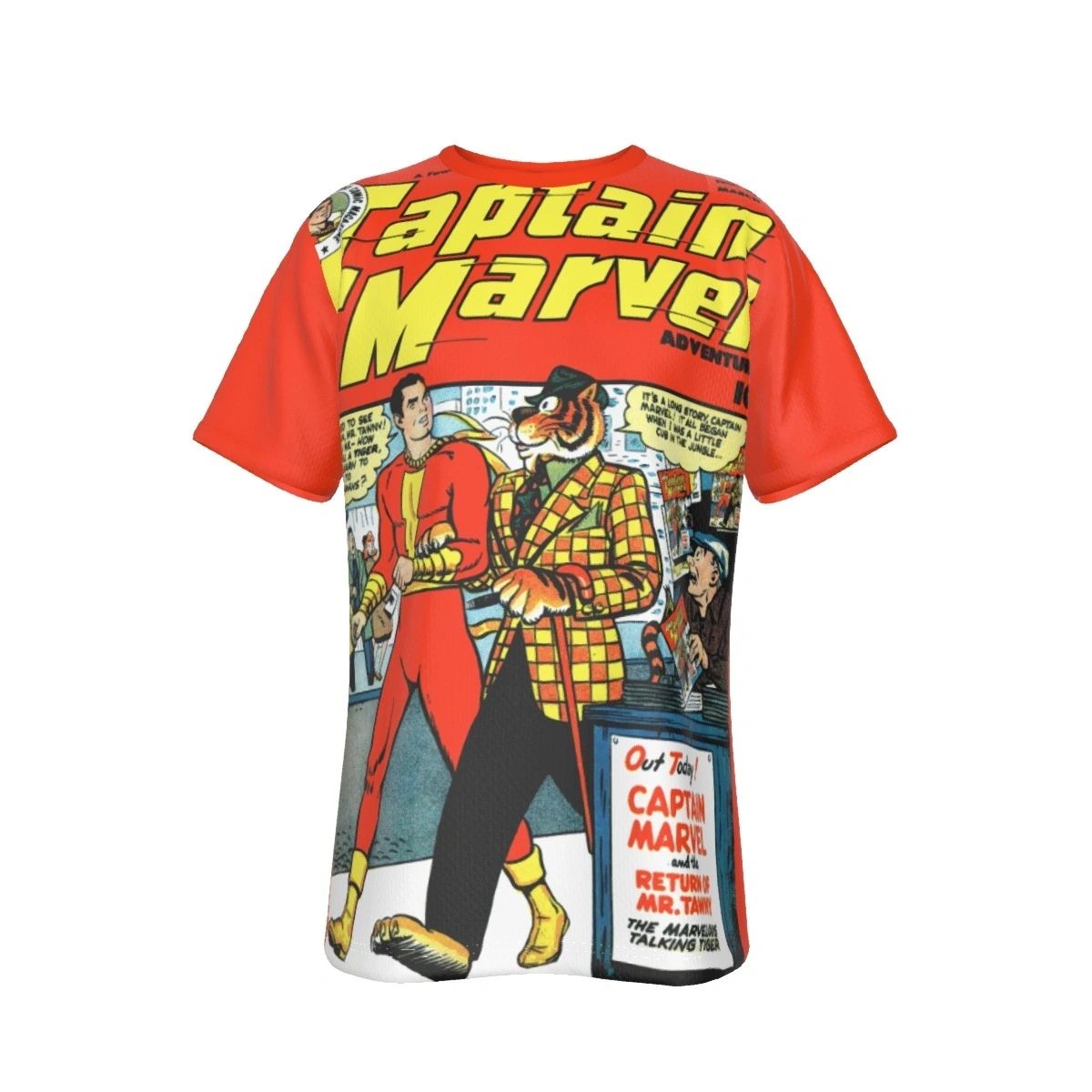 CAPTAIN MARVEL ADVENTURES 82 ALL OVER PRINT SHIRT AND TANK -OTO BINDER - TAWKY TAWNY