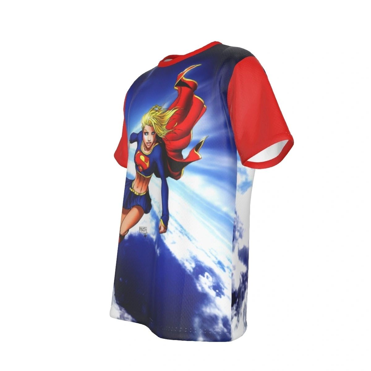 SUPER GIRL IN SUPERMAN BATMAN 13 ALL OVER PRINT SHIRT AND TANK - MICHAEL TURNER ART