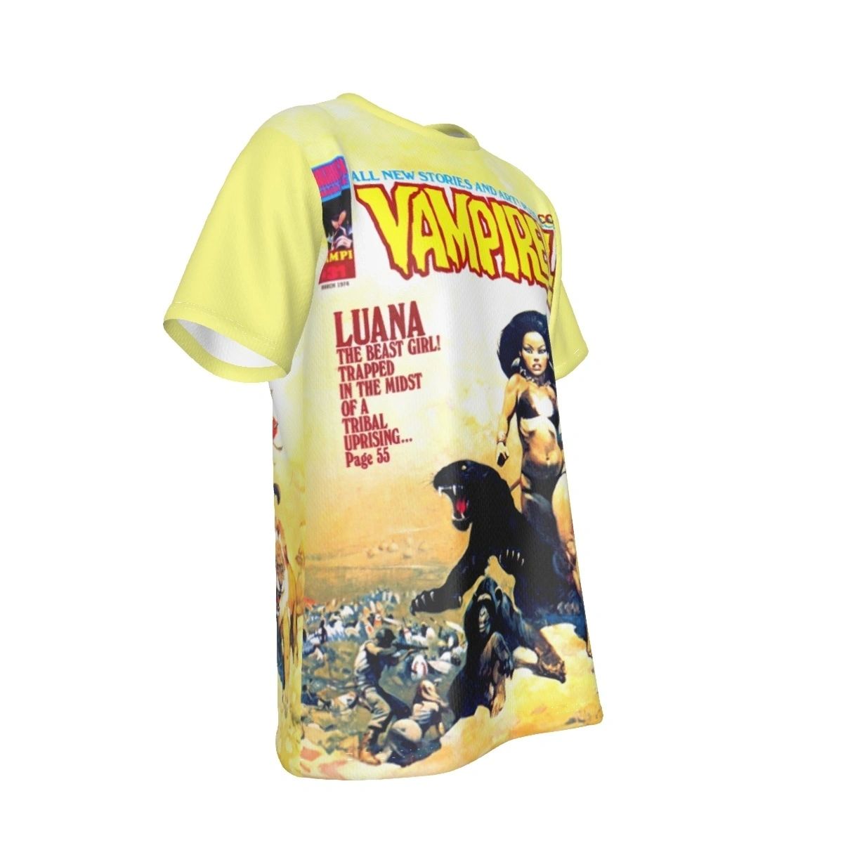 VAMPIRELLA 31 ALL OVER PRINT SHIRT AND TANK -FRANK FRAZETTA ART