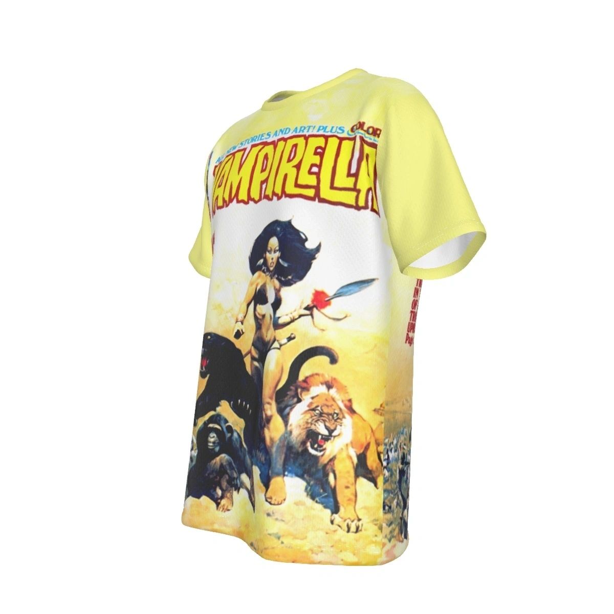 VAMPIRELLA 31 ALL OVER PRINT SHIRT AND TANK -FRANK FRAZETTA ART