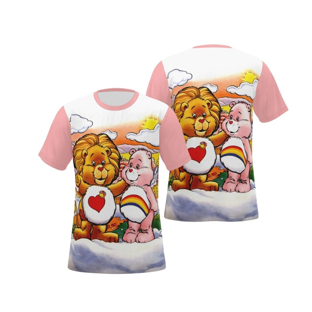 SHARE BEAR & FUNSHINE BEAR OF THE CARE BEARS ALL OVER PRINT SHIRT AND TANK