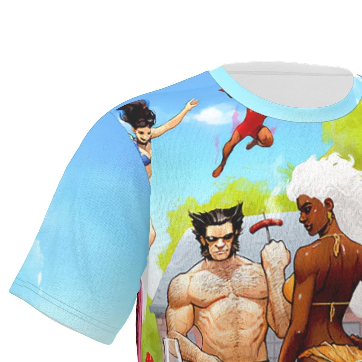 HELLFIRE POOL PARTY ALL OVER PRINT SHIRT AND TANK - EMMA FROST