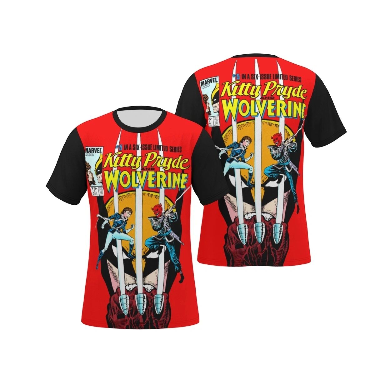 KITTY PRYDE WOLVERINE 5 ALL OVER PRINT SHIRT AND TANK