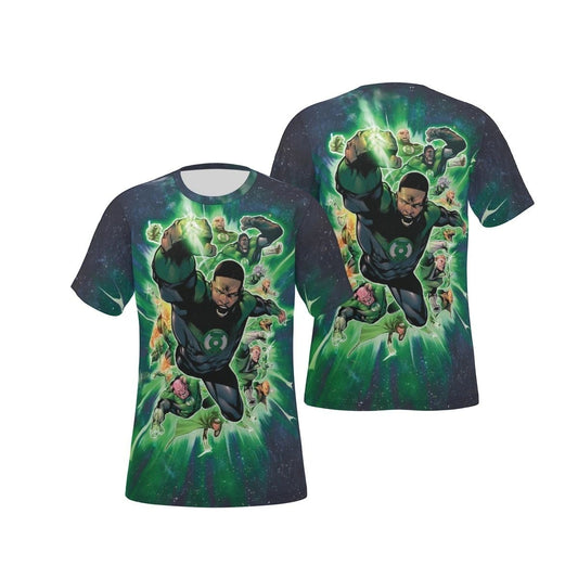 JOHN STEWART & GREEN LANTERN CORPS ALL OVER PRINT SHIRT AND TANK