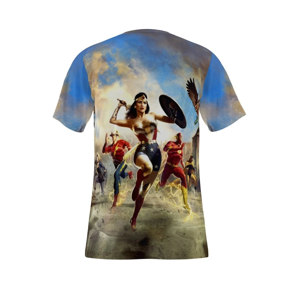 JSA WW2 MOVIE ALL OVER PRINT SHIRT, BUTTON UP & TANK - WONDER WOMAN