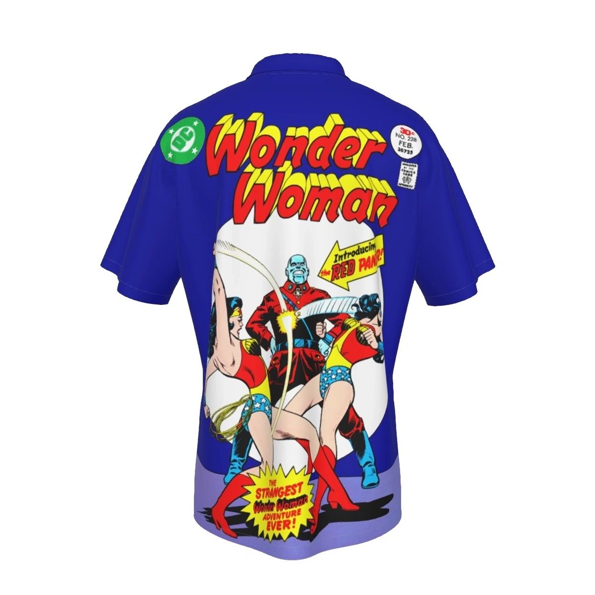 WONDER WOMAN 228 ALL OVER PRINT SHIRT, BUTTON UP & TANK