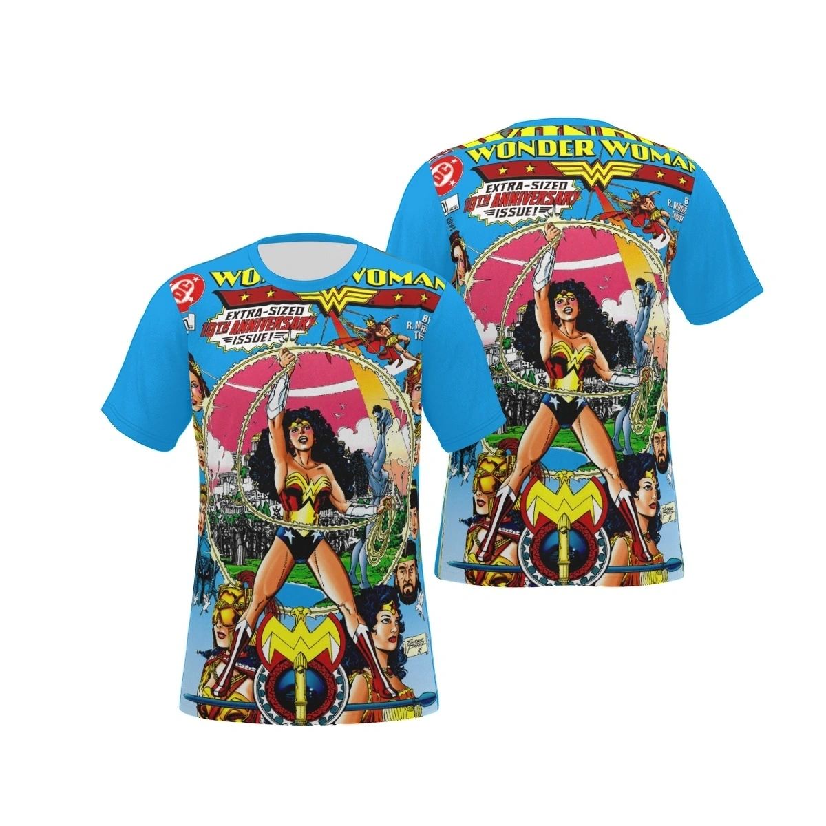 WONDER WOMAN 120 ALL OVER PRINT SHIRT, BUTTON UP & TANK