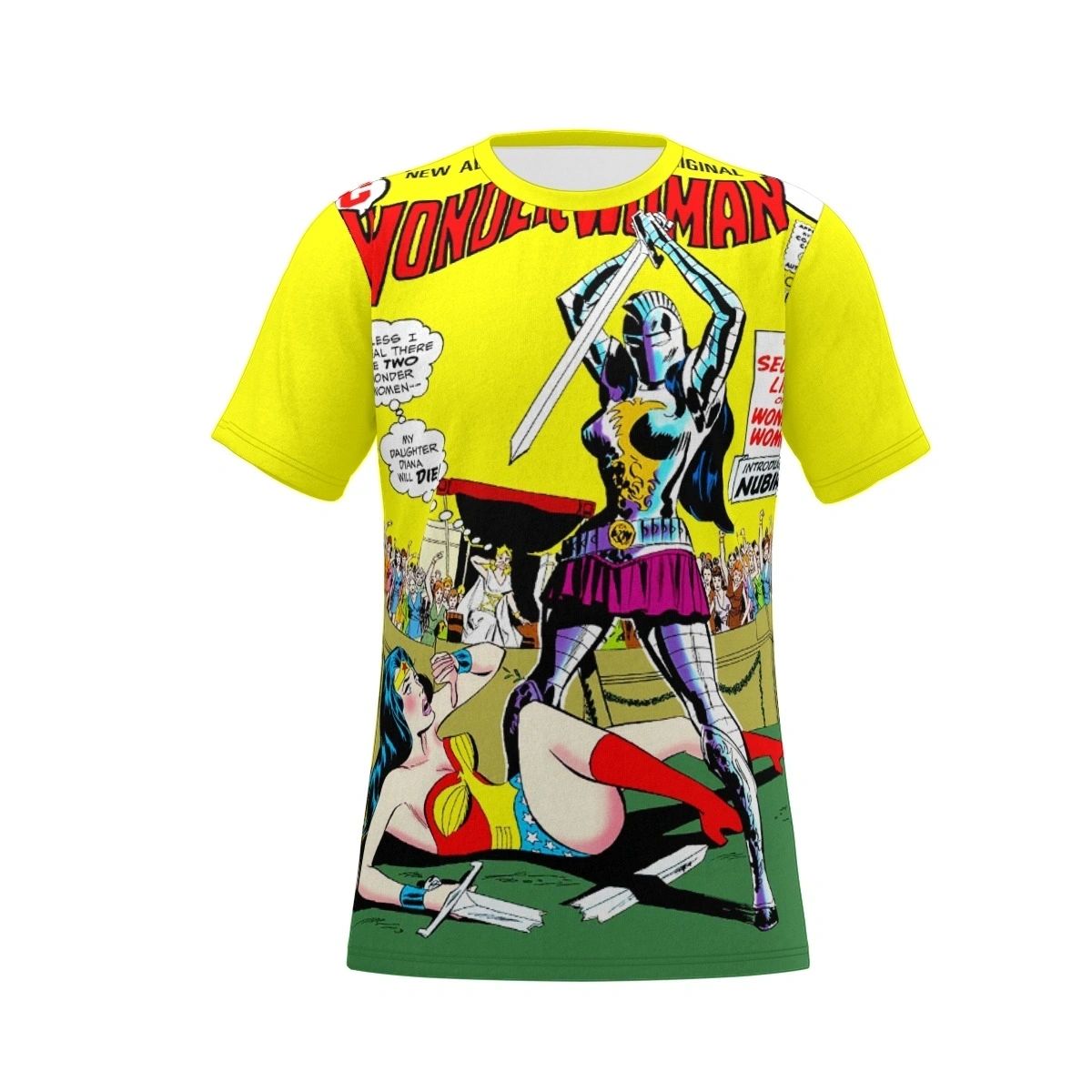 WONDER WOMAN 204 ALL OVER PRINT SHIRT, BUTTON UP & TANK