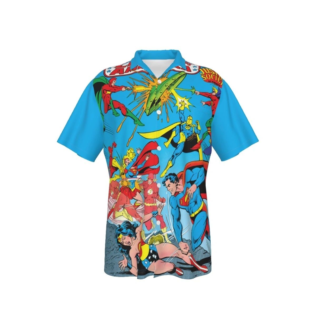 JLA 232 ALL OVER PRINT SHIRT, BUTTON UP & TANK- WONDER WOMAN