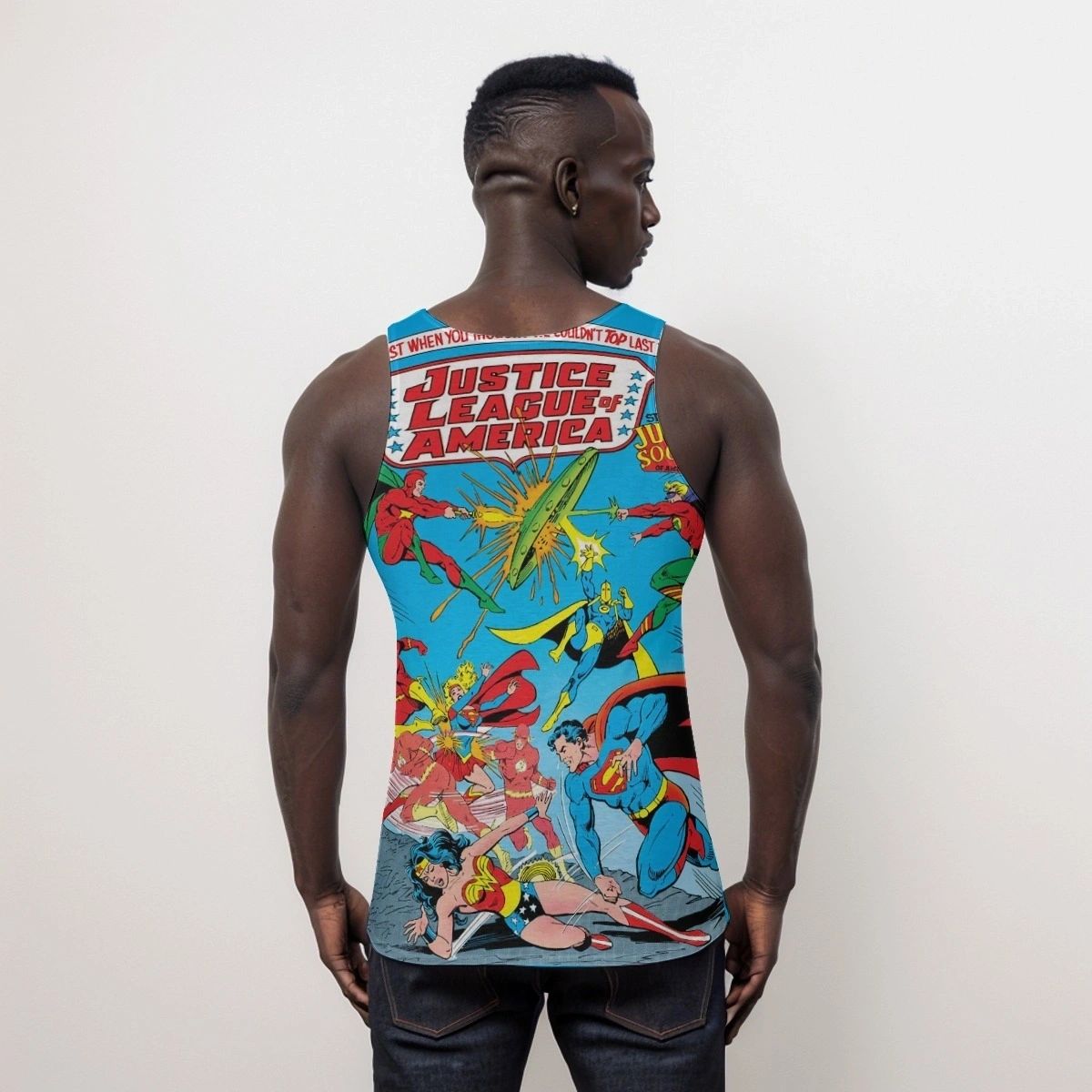 JLA 232 ALL OVER PRINT SHIRT, BUTTON UP & TANK- WONDER WOMAN