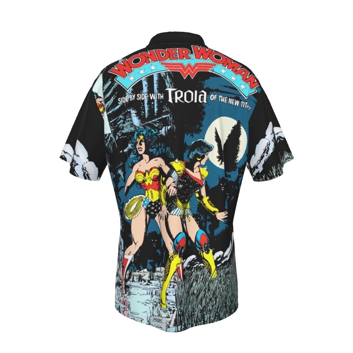 WONDER WOMAN 47 V2 ALL OVER PRINT SHIRT, BUTTON UP & TANK