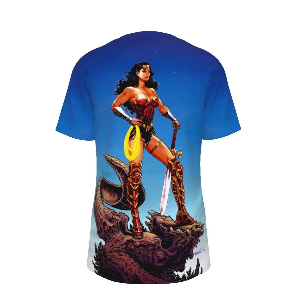 WONDER WOMAN LIAM SHARP PINUP ALL OVER PRINT SHIRT & TANK