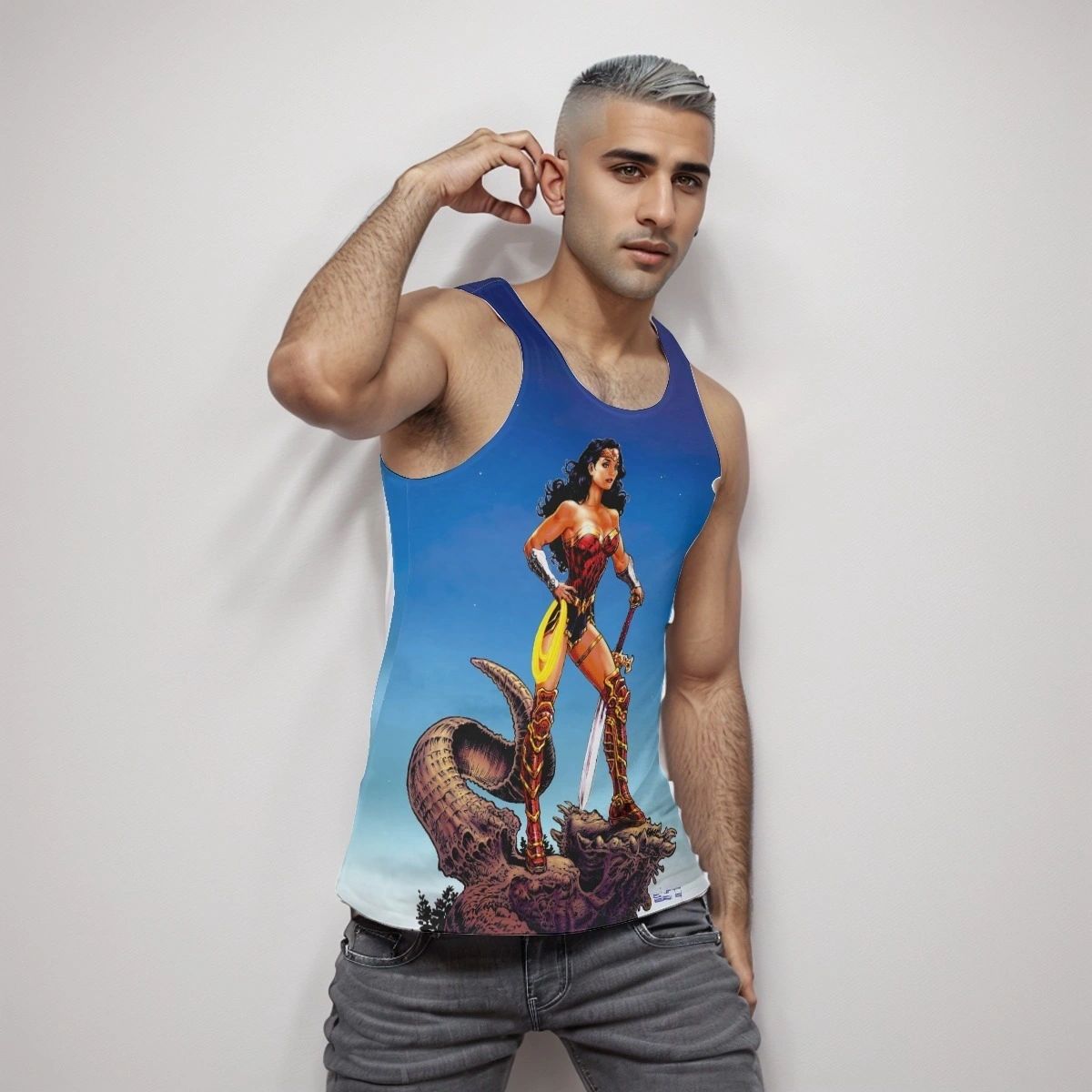 WONDER WOMAN LIAM SHARP PINUP ALL OVER PRINT SHIRT & TANK