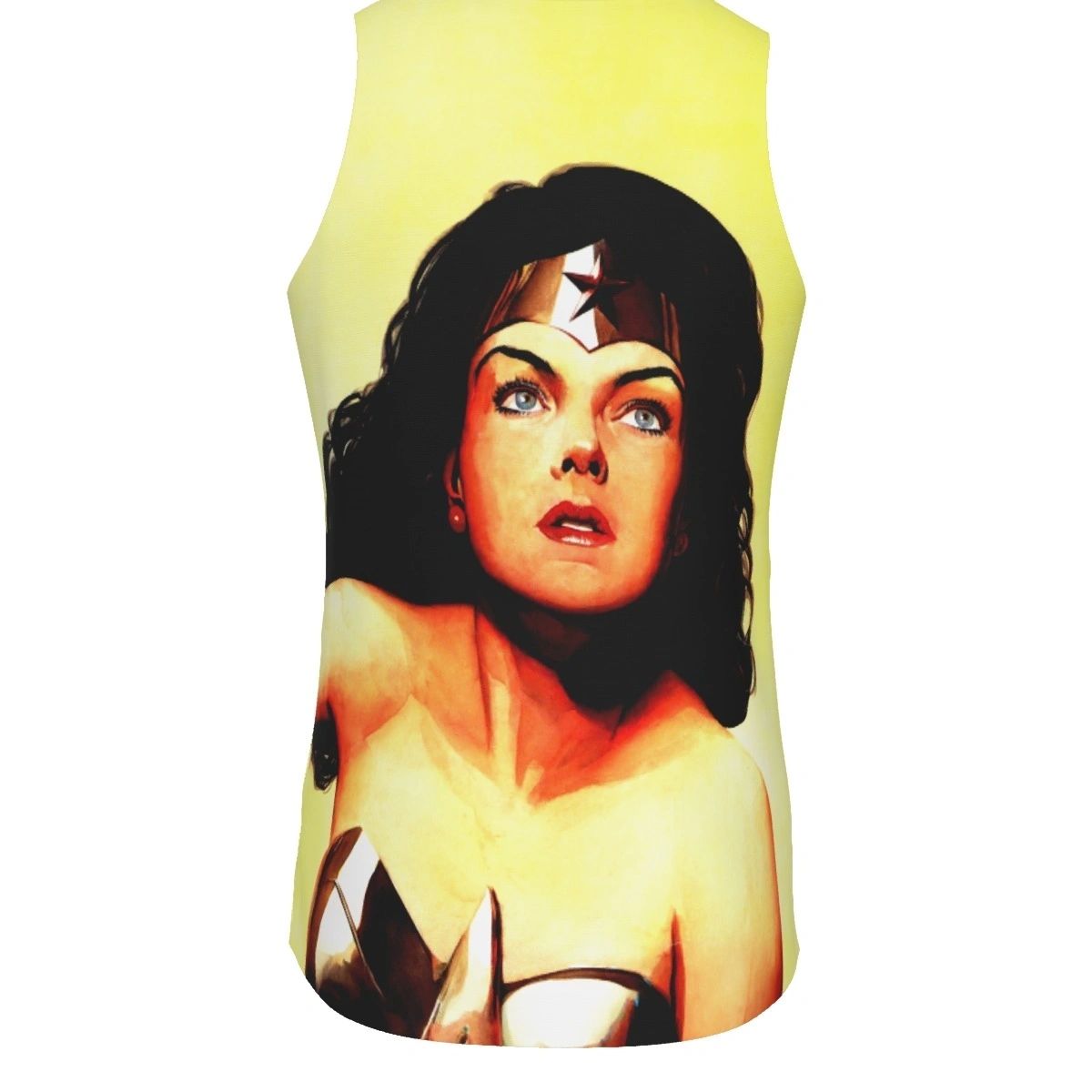 WONDER WOMAN CLOSE UP ROSS ART ALL OVER PRINT SHIRT & TANK