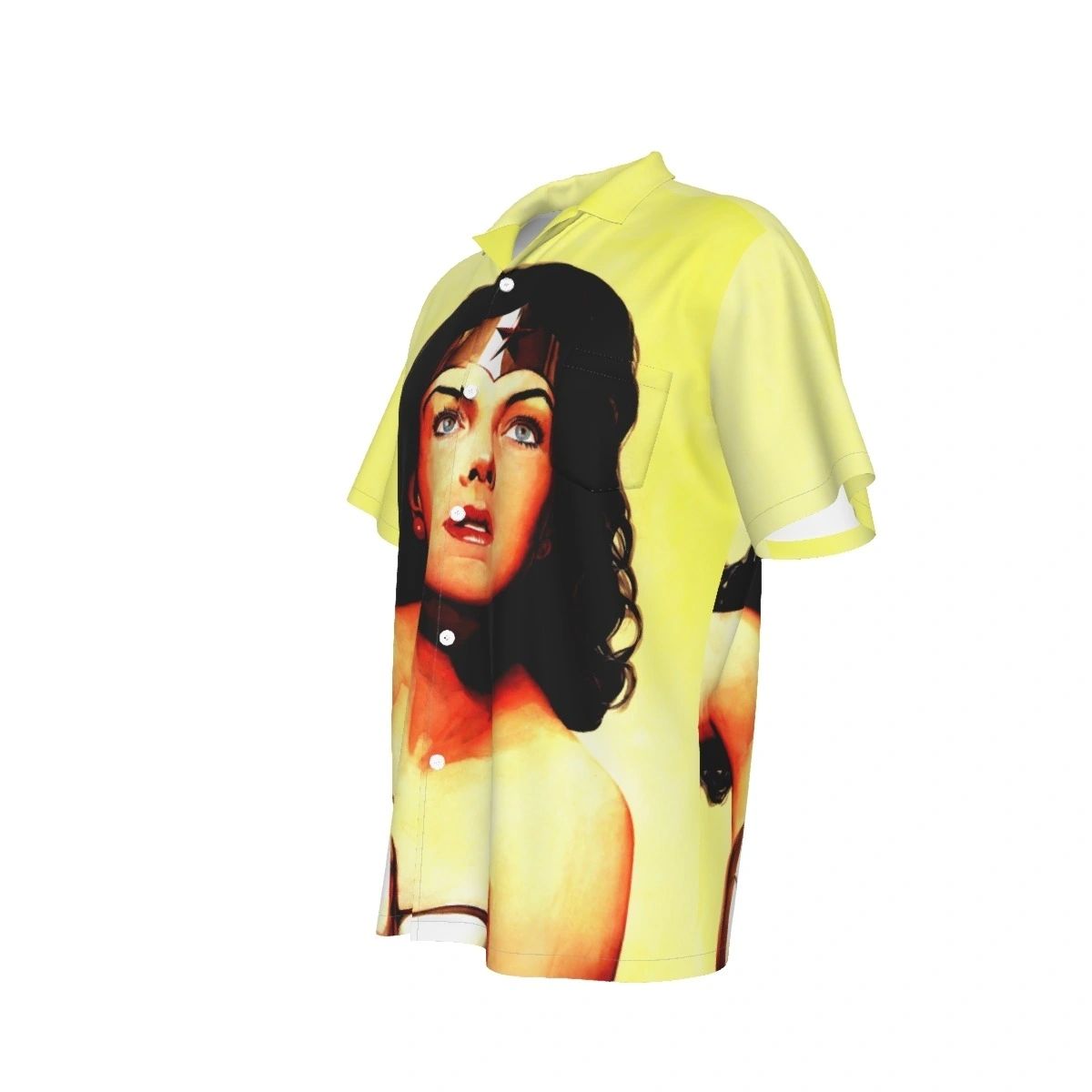 WONDER WOMAN CLOSE UP ROSS ART ALL OVER PRINT SHIRT & TANK