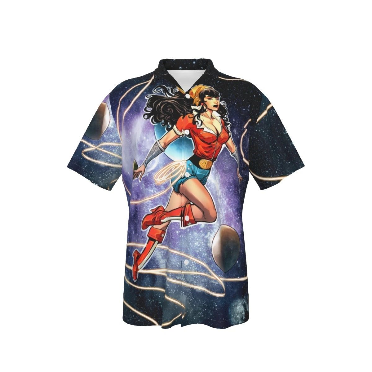 WONDER WOMAN BOMBSHELL PINUP ALL OVER PRINT SHIRT & TANK