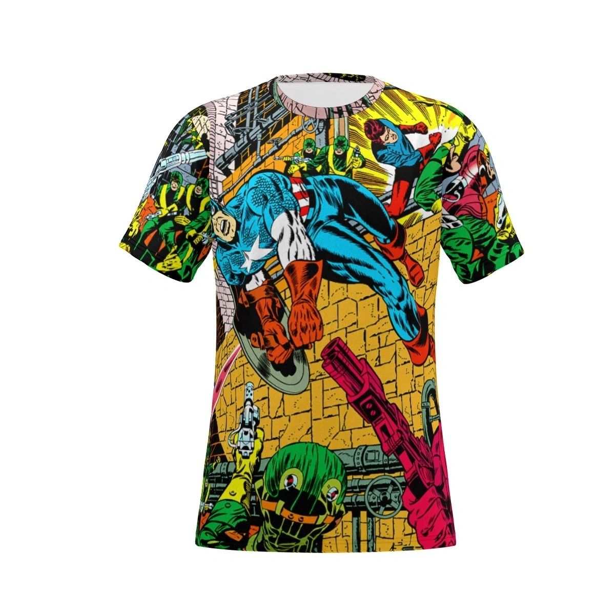 CAPTAIN AMERICA ACTION PAGE OVER PRINT SHIRT & TANK - STERANKO ART