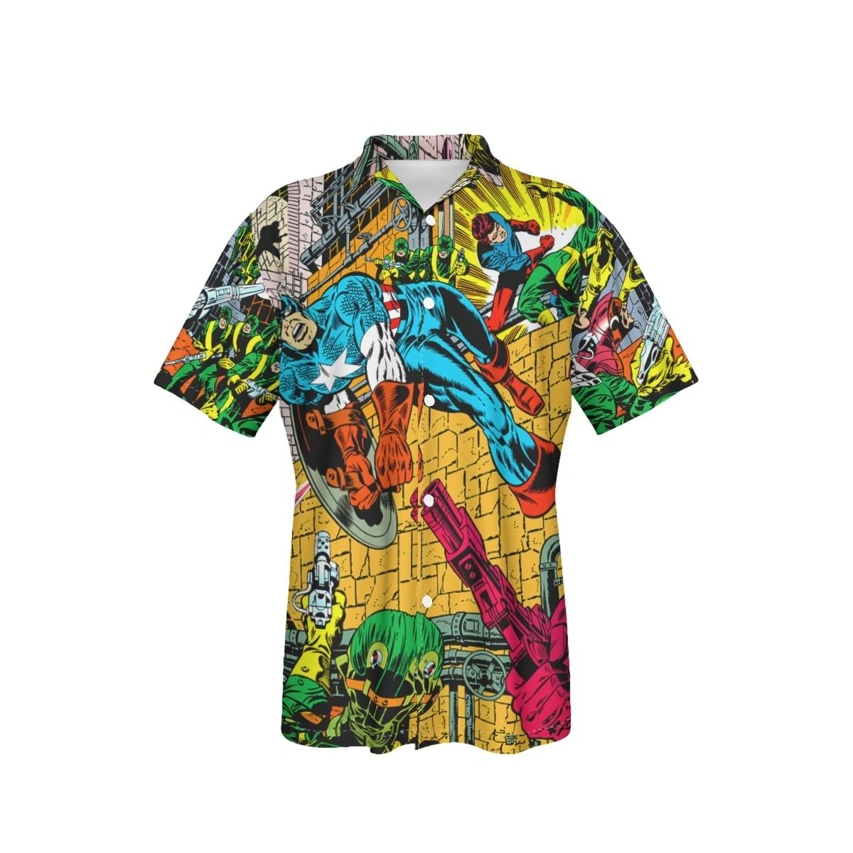 CAPTAIN AMERICA ACTION PAGE OVER PRINT SHIRT & TANK - STERANKO ART