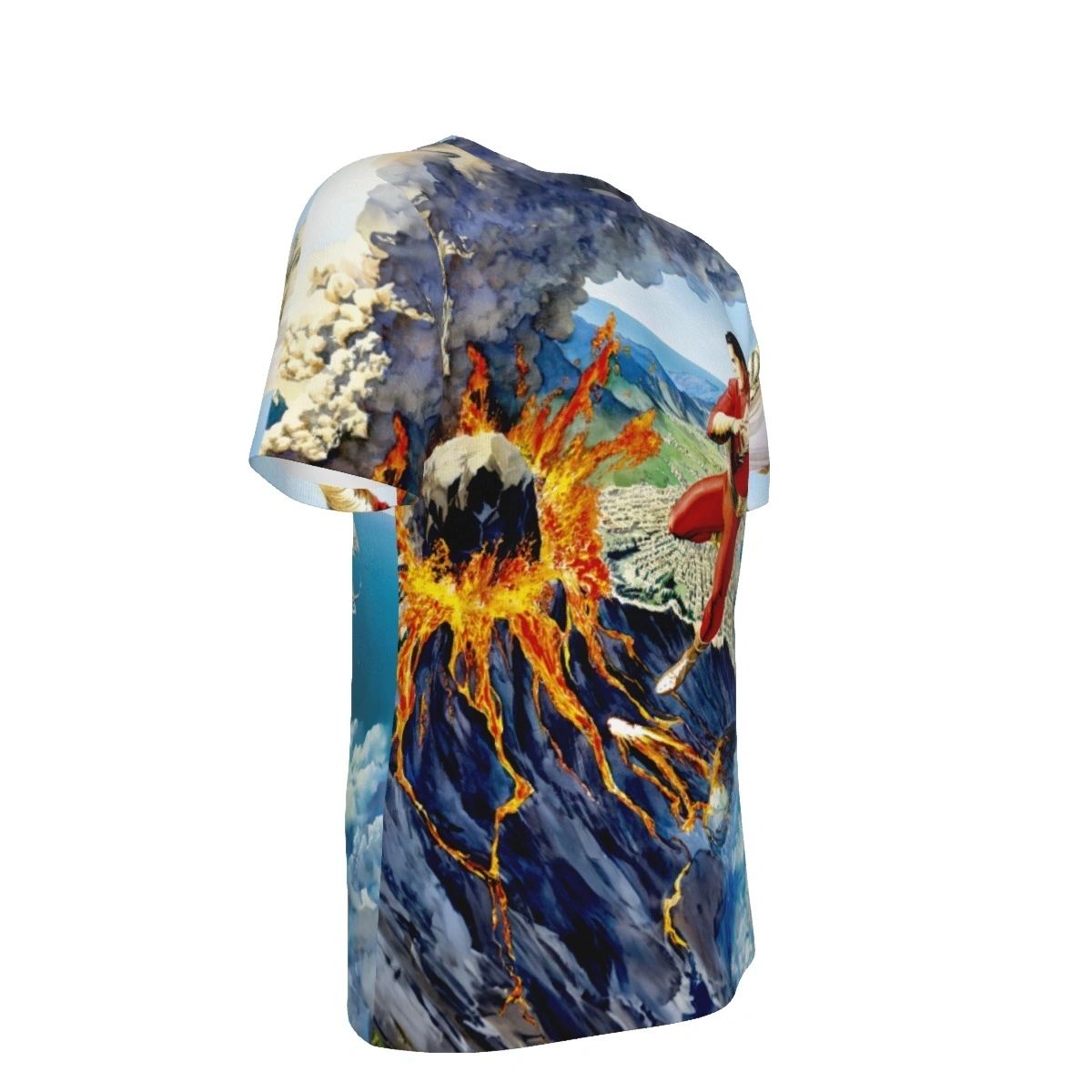 SHAZAM SAVES VOLCANO PAGE OVER PRINT SHIRT & TANK- ALEX ROSS