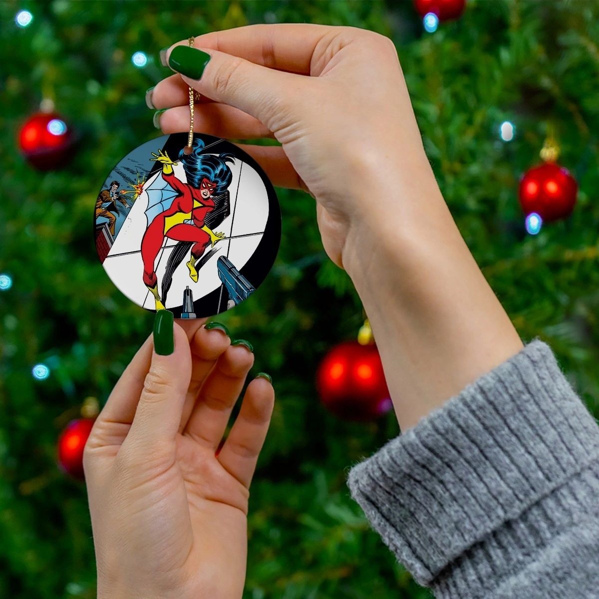 SPIDER-WOMAN CHRISTMAS TREE ORNAMENT