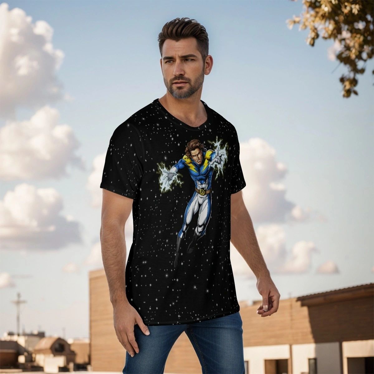 LIGHTNING LAD READY OVER PRINT SHIRT & TANK