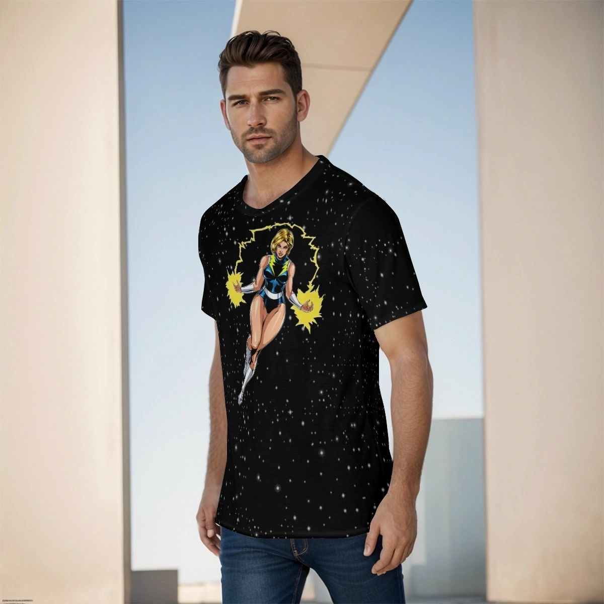 LIGHTNING/LIGHT LASS OVER PRINT SHIRT & TANK