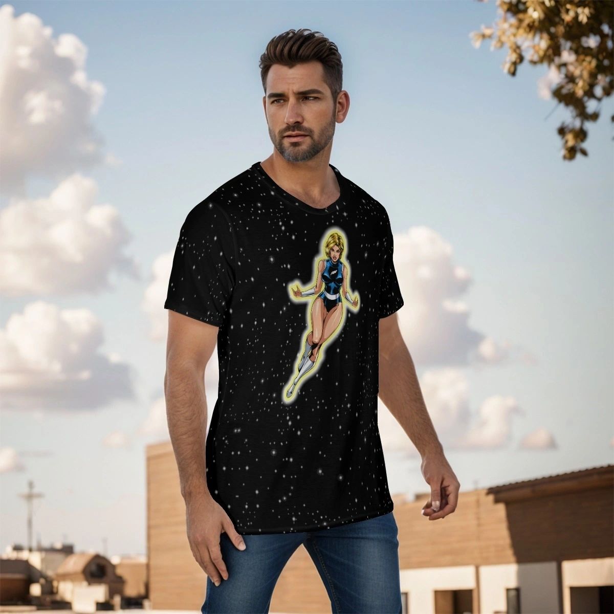 LIGHTNING/LIGHT LASS OVER PRINT SHIRT & TANK
