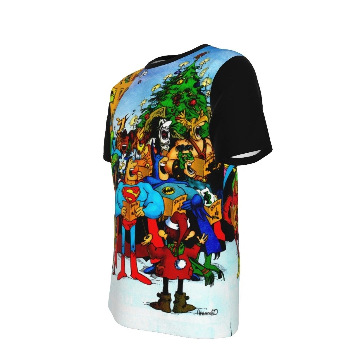 DC HEROES CHRSTMAS CAROLS OVER PRINT SHIRT & TANK - SERGIO ARAGONEZ