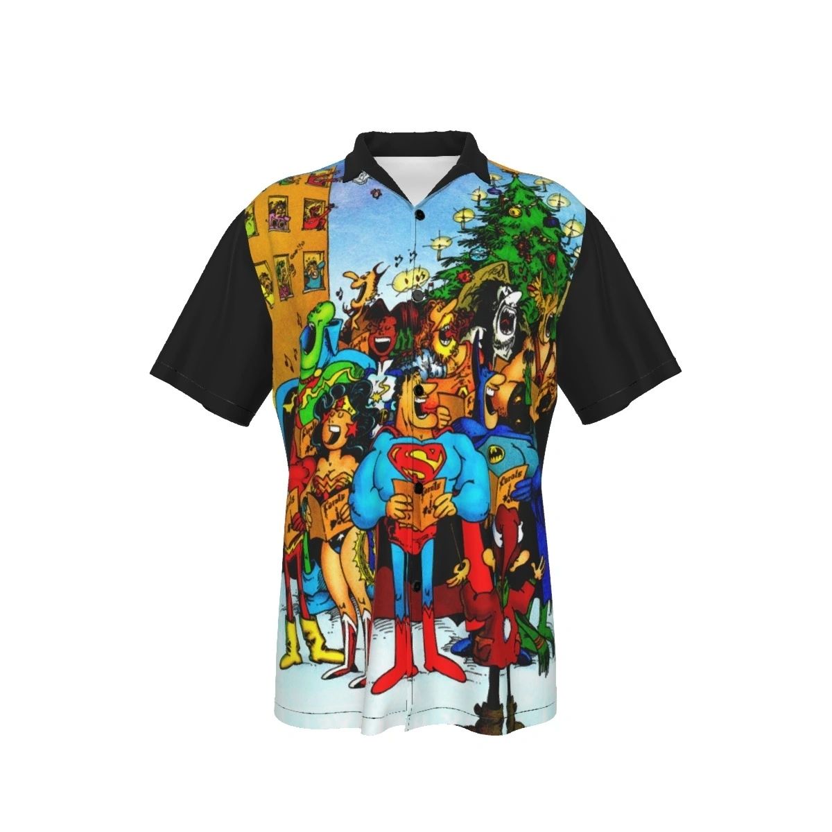 DC HEROES CHRSTMAS CAROLS OVER PRINT SHIRT & TANK - SERGIO ARAGONEZ