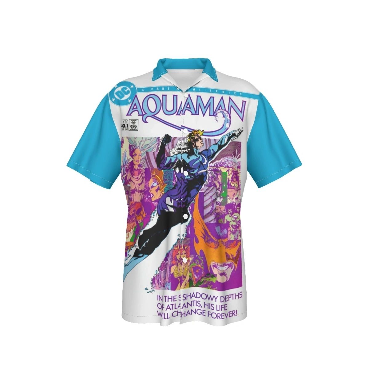THE AQUAMAN 1 V2 OVER PRINT SHIRT & TANK