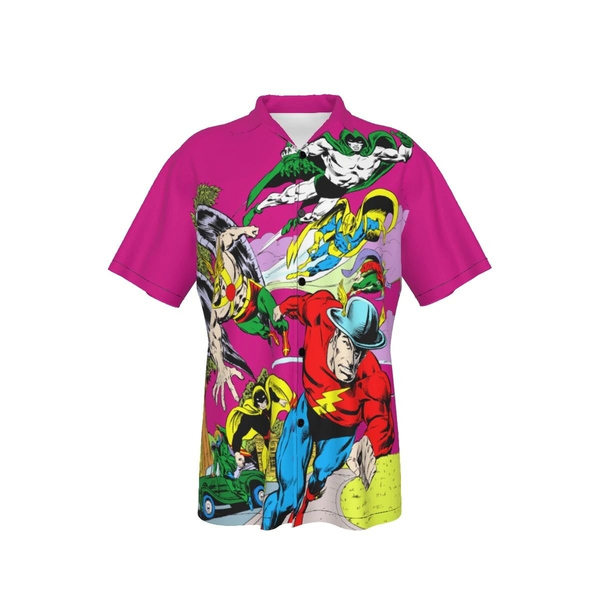 JSA ALL STAR SQUADRON 67 PINUP OVER PRINT SHIRT & TANK