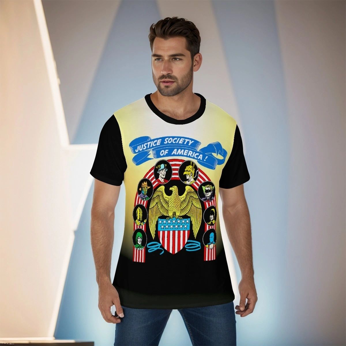 OLD SCHOOL COVER PINUP OVER PRINT SHIRT & TANK