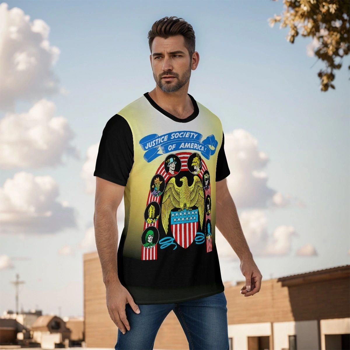 OLD SCHOOL COVER PINUP OVER PRINT SHIRT & TANK