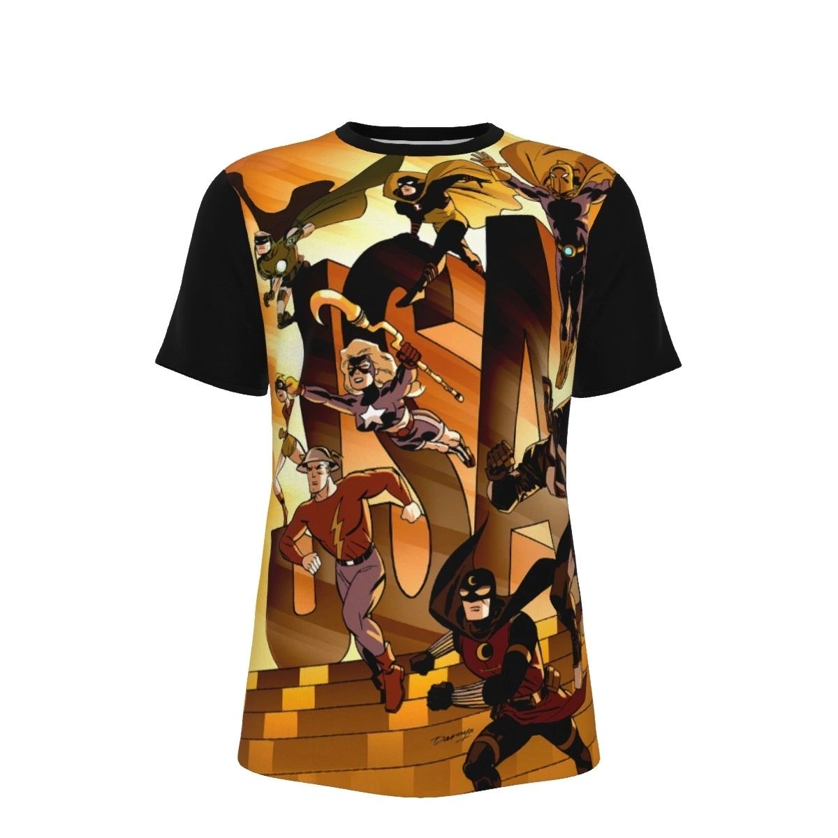 JSA DARWYN COOK COVER PINUP OVER PRINT SHIRT & TANK