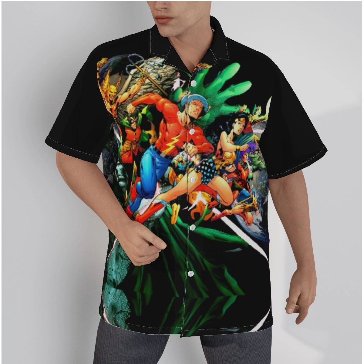 JSA JIM LEE PINUP OVER PRINT SHIRT & TANK JSA