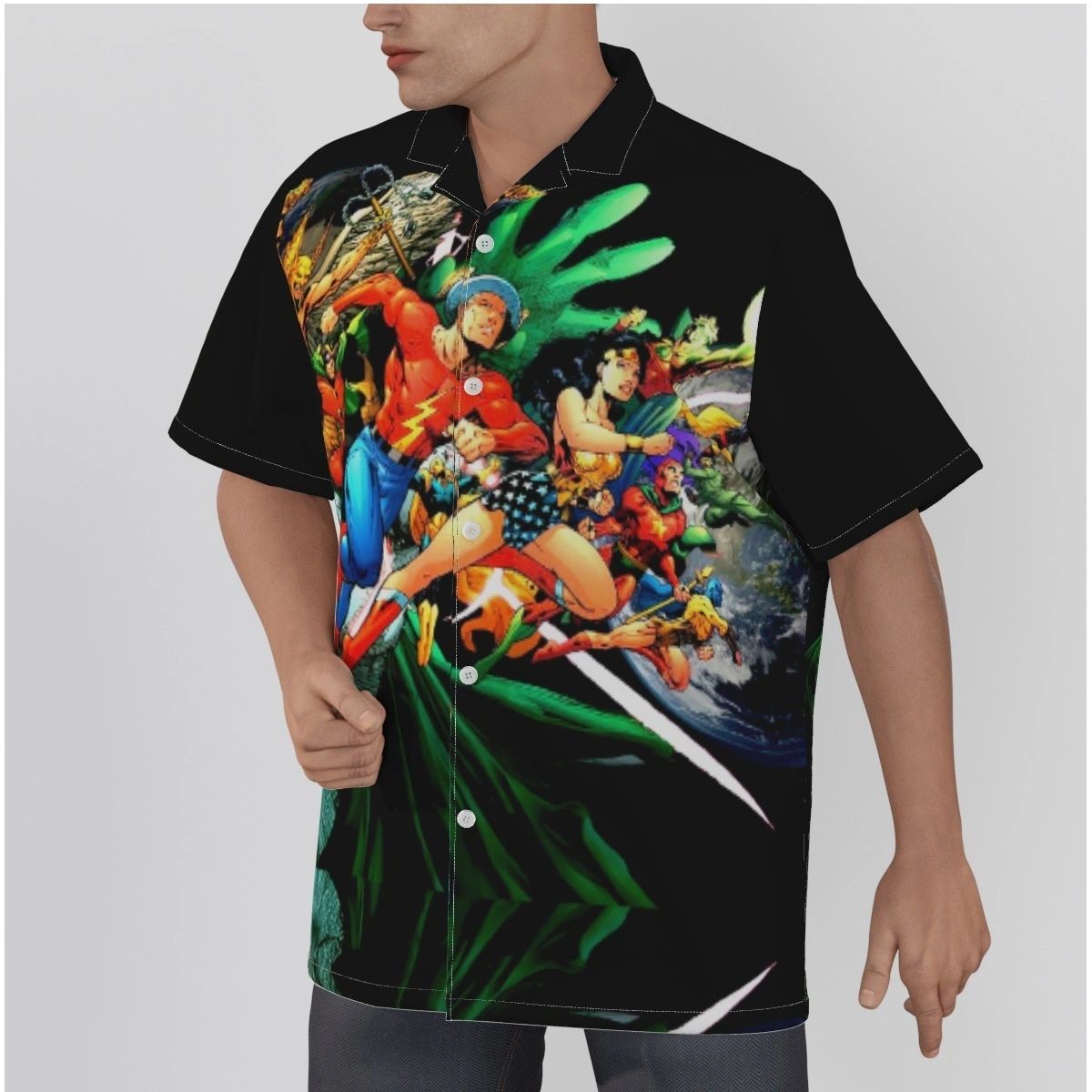 JSA JIM LEE PINUP OVER PRINT SHIRT & TANK JSA