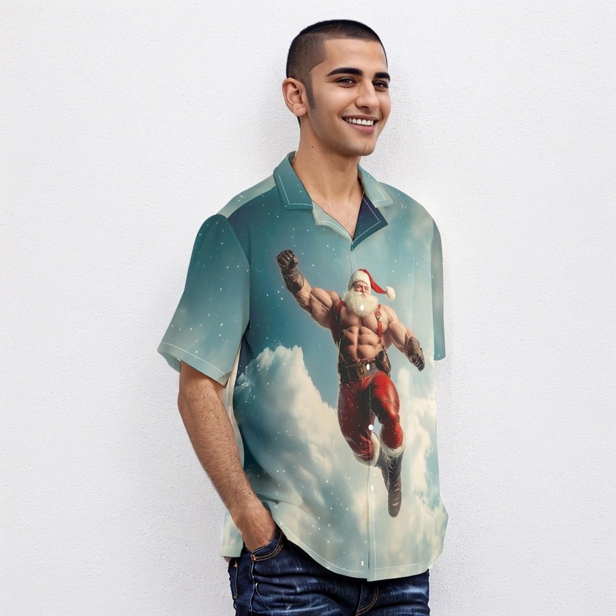 DREAM SANTA OVER PRINT SHIRT & TANK