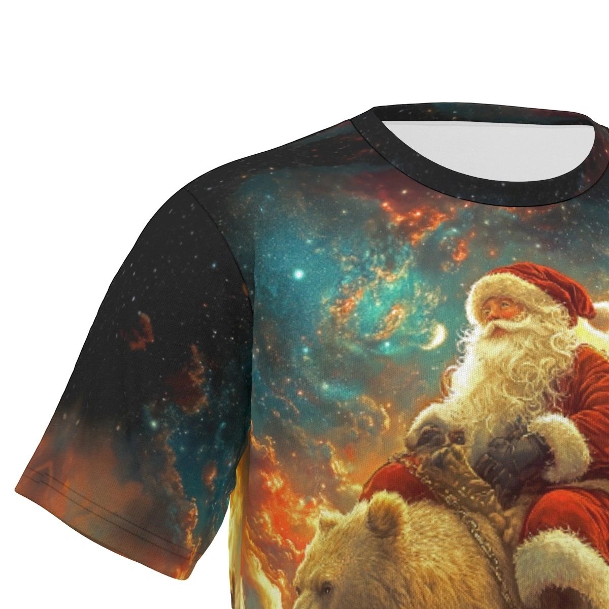 SANTA RIDING BEAR OVER PRINT SHIRT & TANK