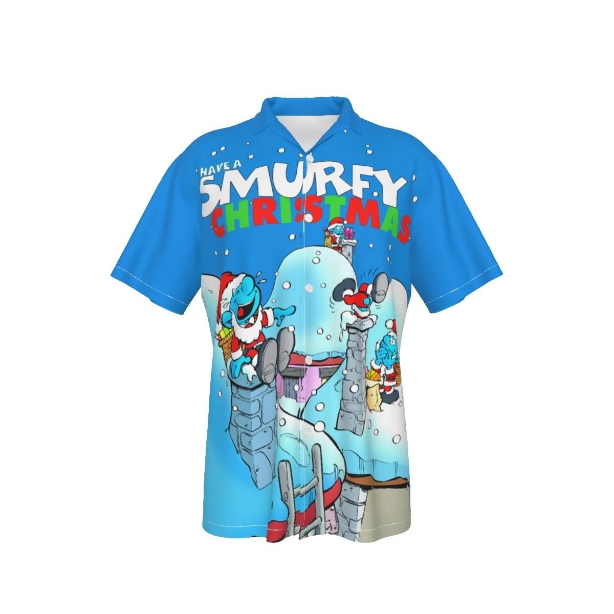 A SMURFY CHRISTMAS OVER PRINT SHIRT & TANK