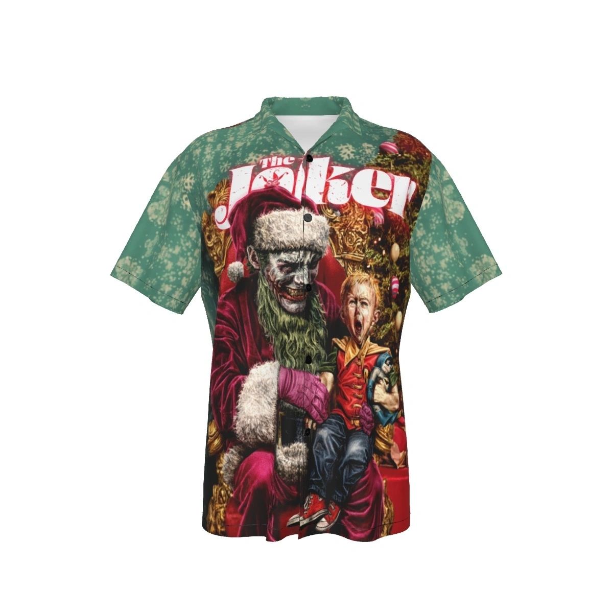 JOKER SANTA WITH ROBIN OVER PRINT SHIRT & TANK