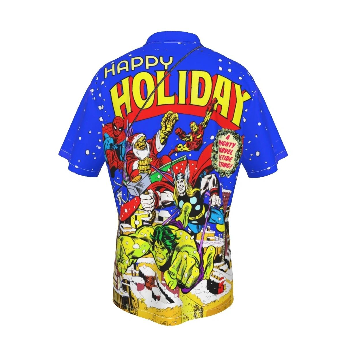 HAPPY HOLIDAY MARVEL OVER PRINT SHIRT & TANK