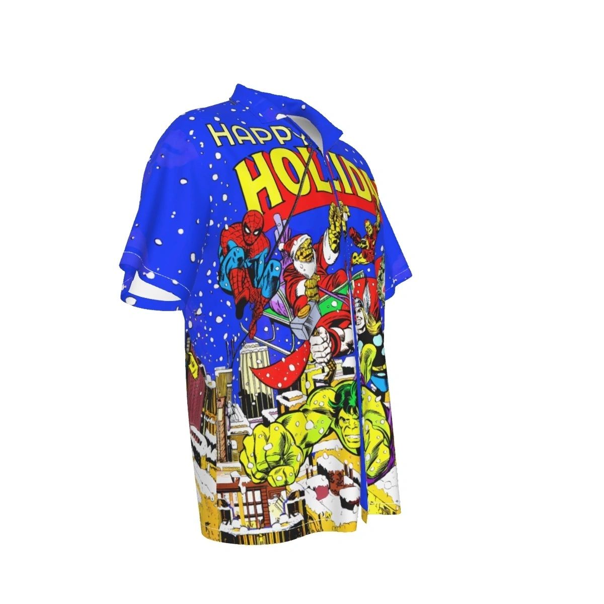 HAPPY HOLIDAY MARVEL OVER PRINT SHIRT & TANK