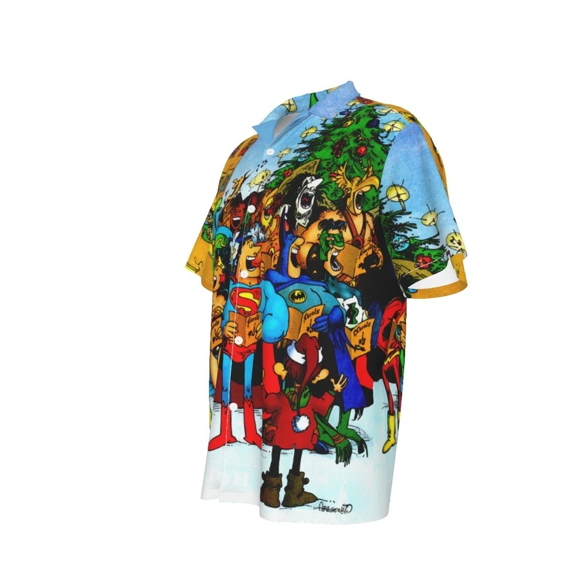 DC SERGIO ARGONEZ CHRISTMAS CAROLERS OVER PRINT SHIRT & TANK